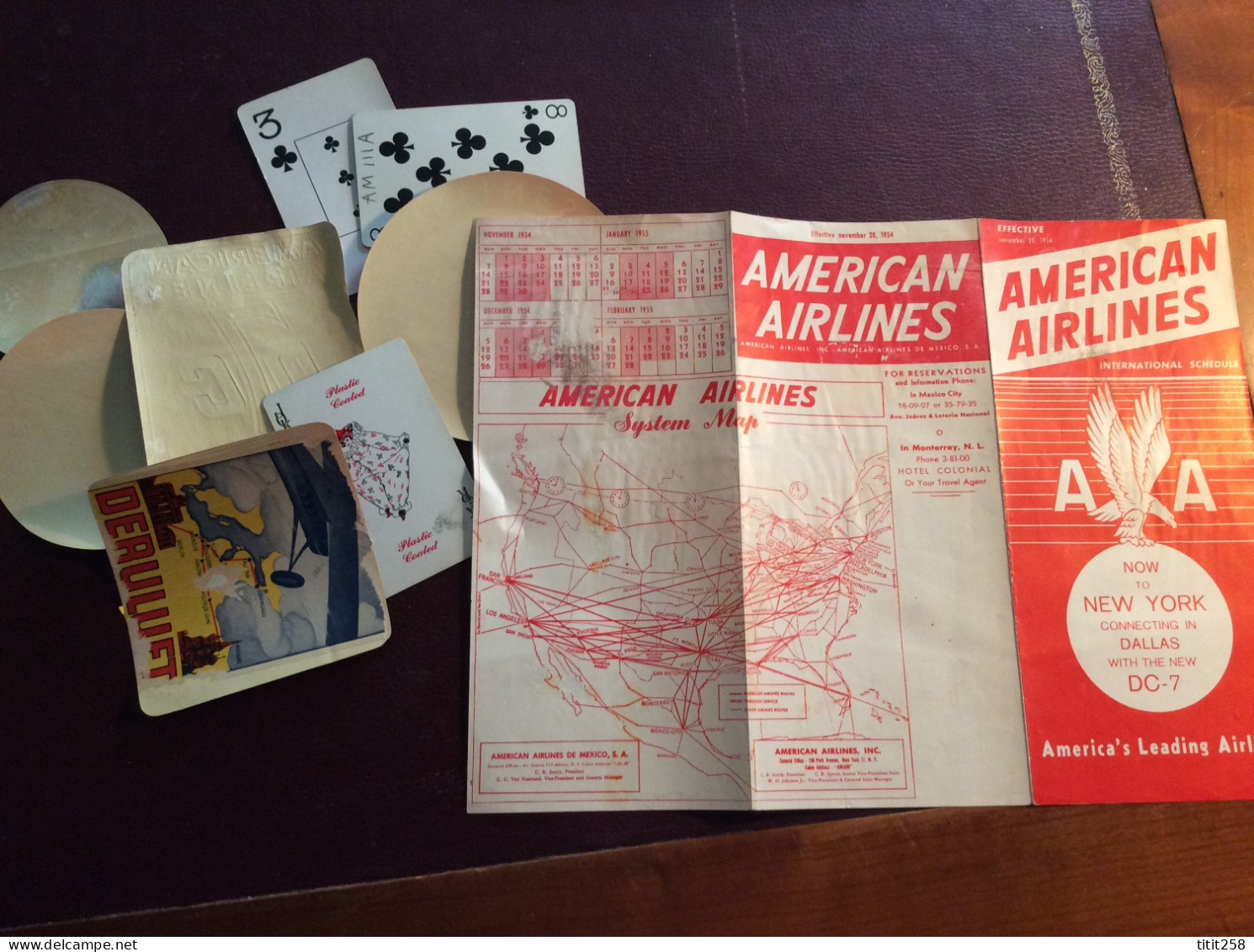 LOT Etiquettes / Dépliant  . Valises . AMERICAN AIR LINES ( Avions Aéroports ) - Aufklebschilder Und Gepäckbeschriftung