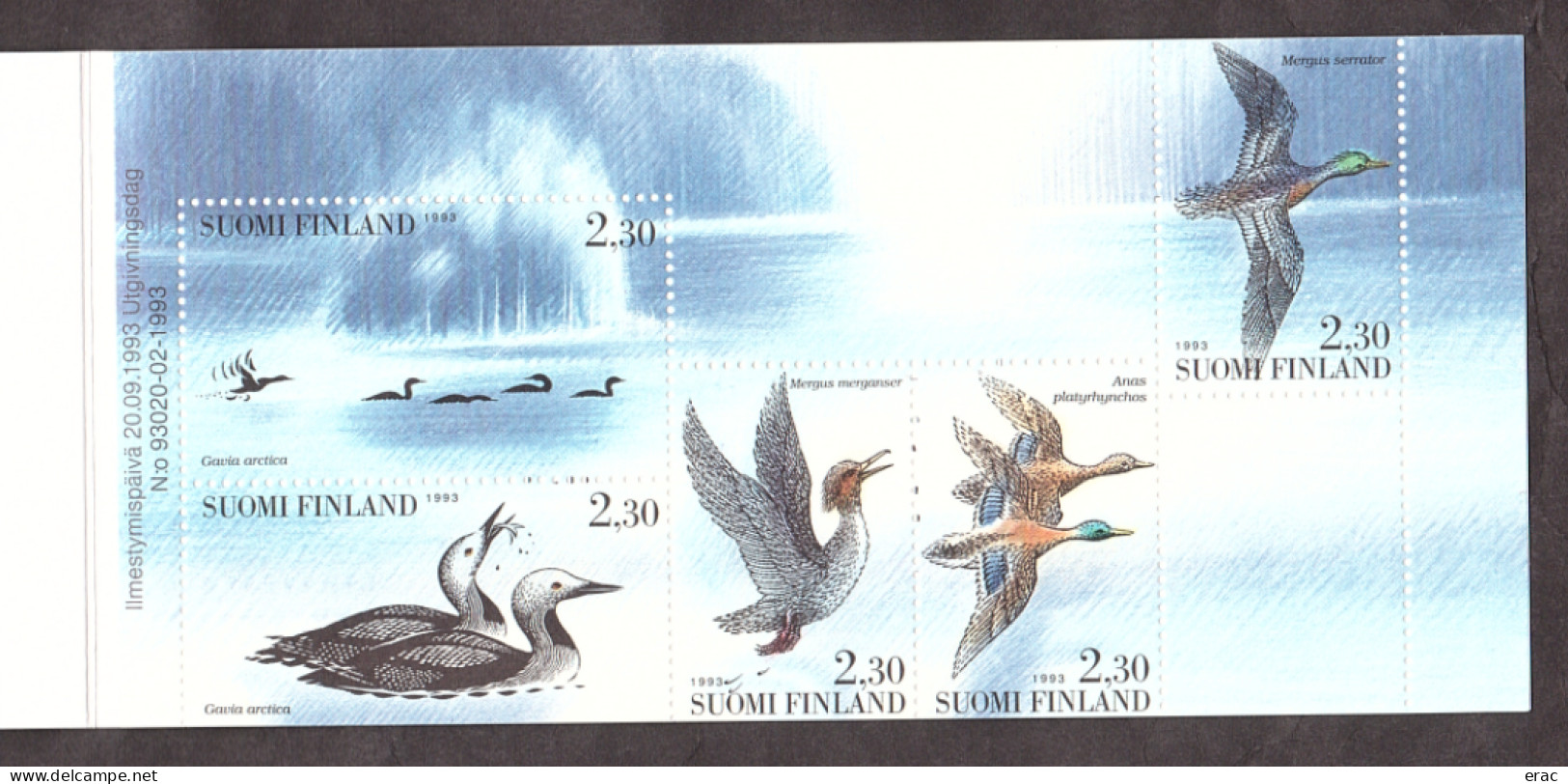 Finlande - 1993 - Carnet C1189 - Neuf ** - Oiseaux Aquatiques - Booklets