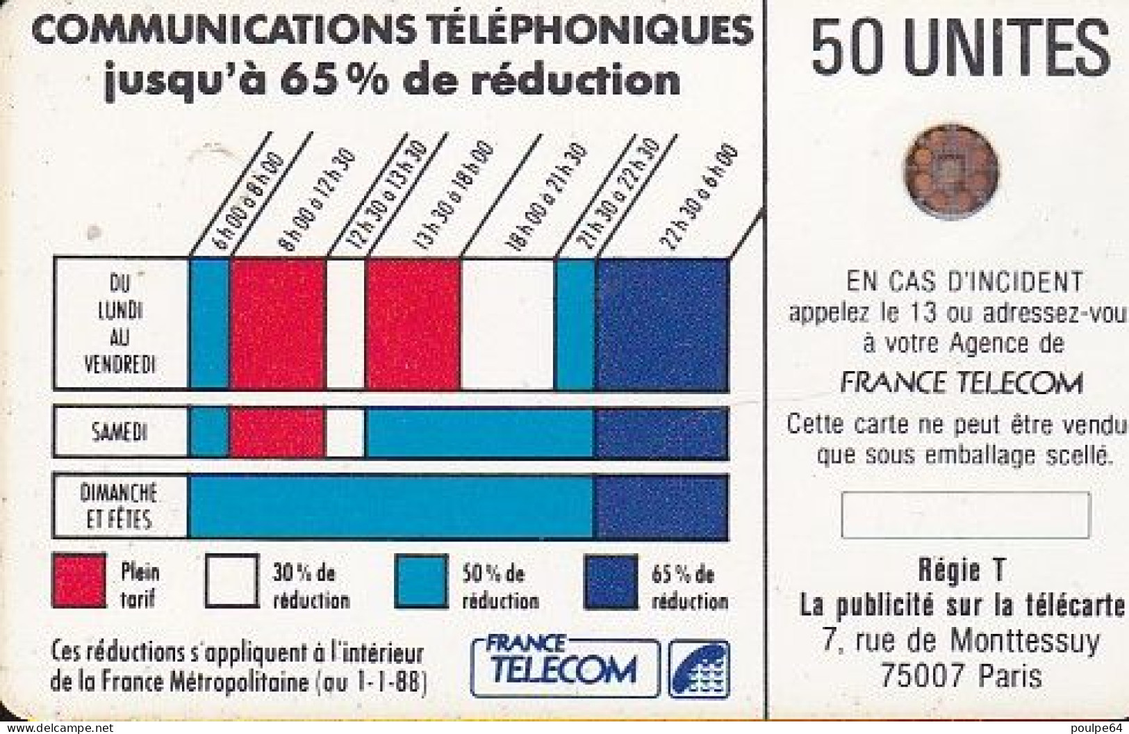 K016/610 - SC5on  PØ7 - 50 Unités - (verso : 6 N° Encadrés)  (série Des 10000) - Telefonschnur (Cordon)