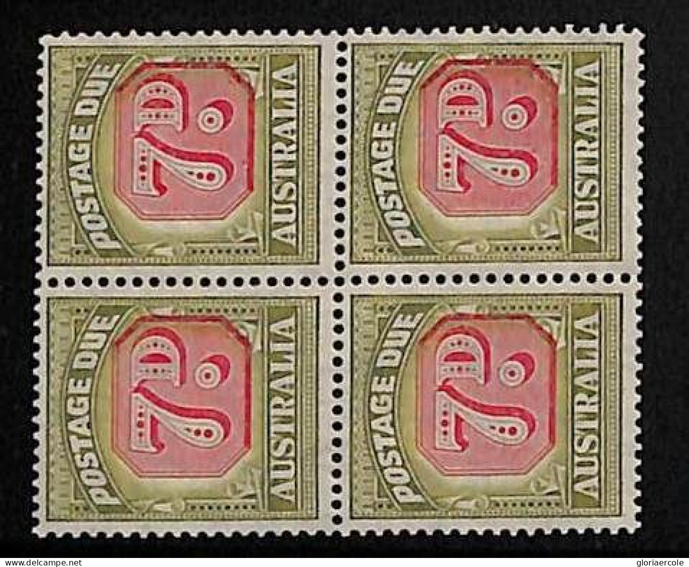 ZA0029a1 - AUSTRALIA  - REVENUE STAMP - SG # Tax Due D126 Block Of 4 -  MINT MNH - Segnatasse