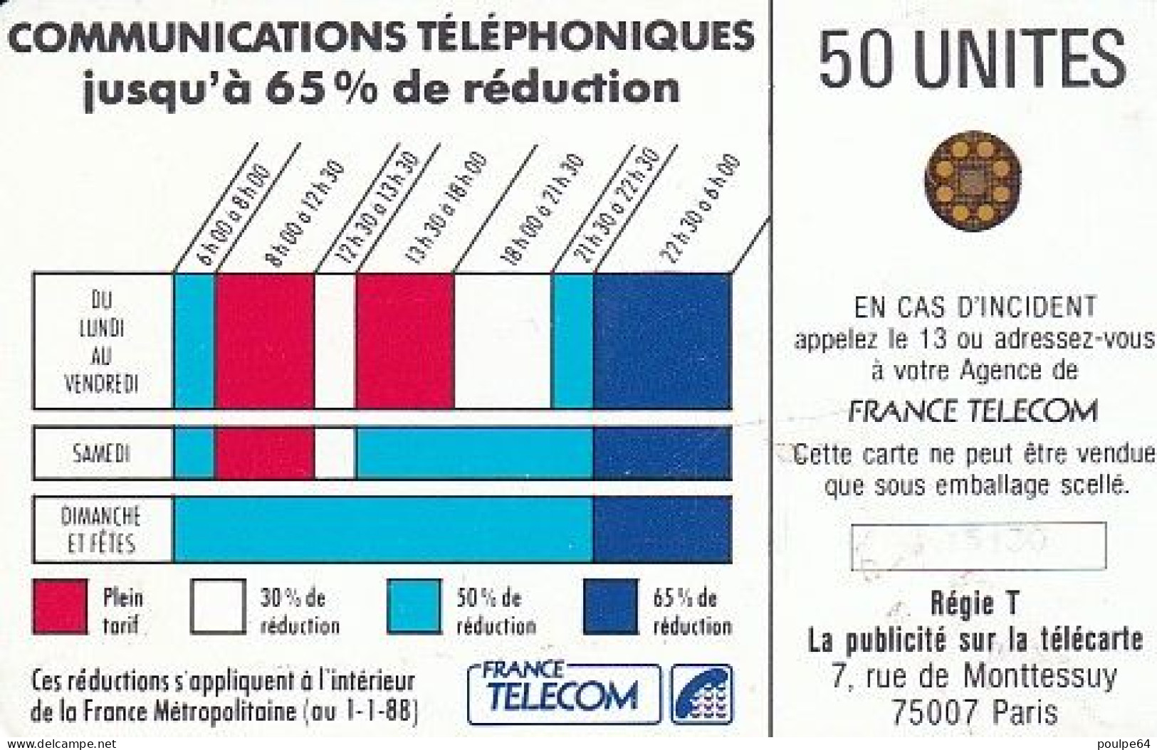 K032B/610 - SC5an  PØ7 - 50 Unités - (verso : 5 N° Encadrés) (série 15000) - Telefonschnur (Cordon)