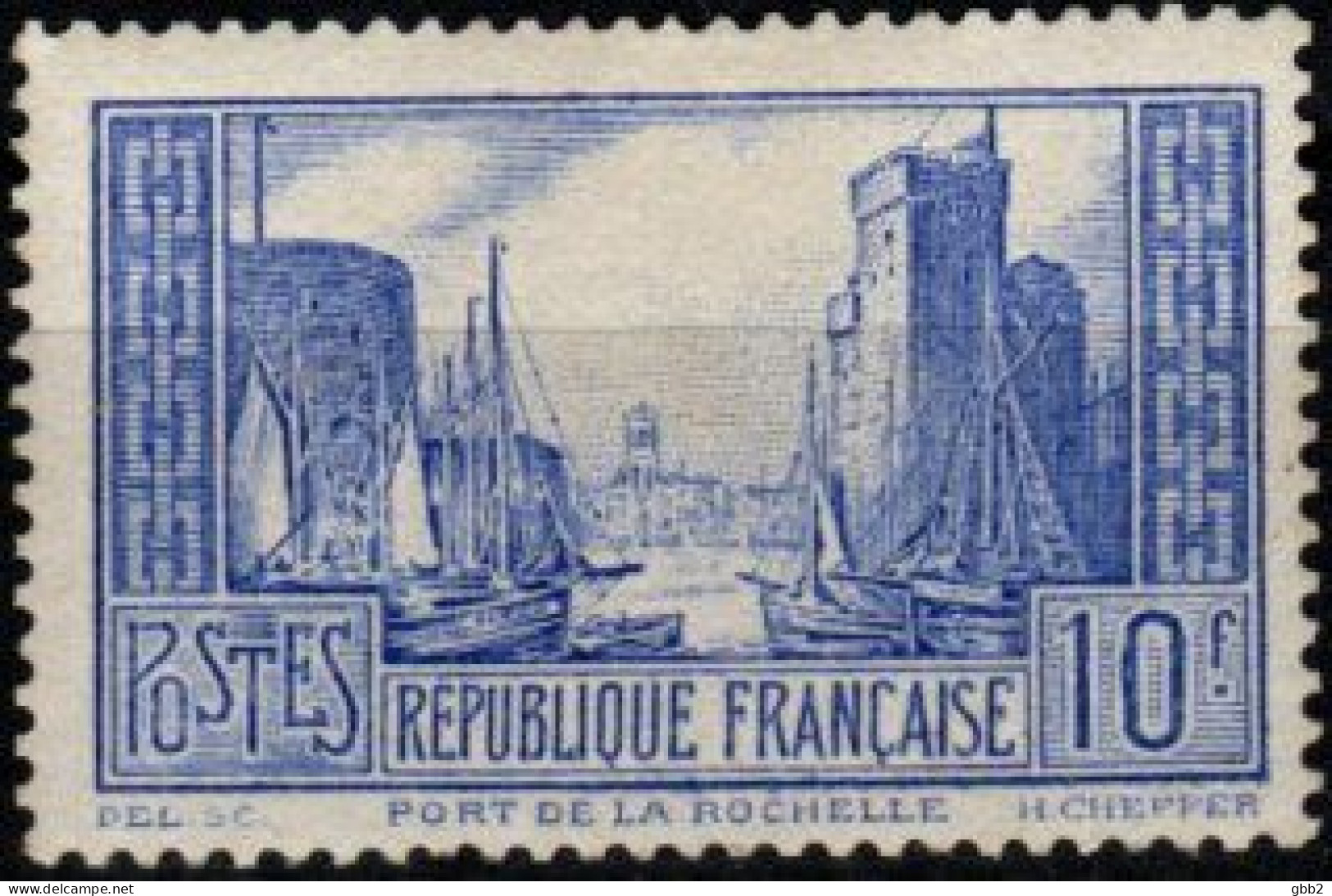 FRANCE - YT N° 261b "LA ROCHELLE" Type I. Outremer Pâle. Neuf** LUXE. UNIQUE PROPOSITION. TRES TRES RARE - Neufs