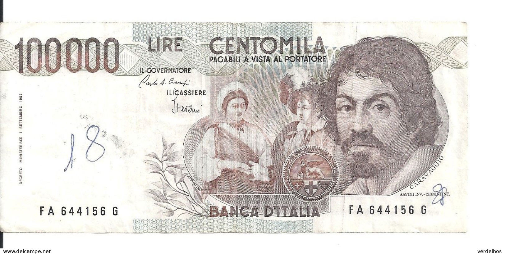 ITALIE 100000 LIRE 1994 VF P 110 A - [ 8] Fictifs & Specimens