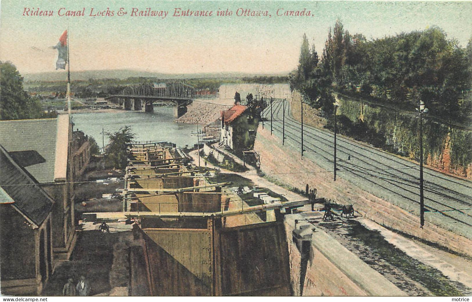 OTTAWA - Rideau Canal Locks Railway Entrance Into Ottawa. - Ottawa