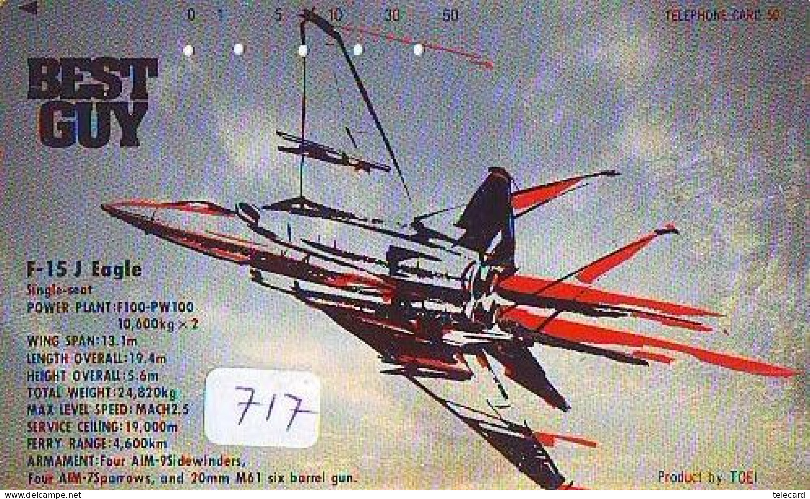 TELECARTE JAPON * MILITAIRY AVION  (717)  Flugzeuge * Airplane * Aeroplano * PHONECARD JAPAN * ARMEE * LEGER VLIEGTUIG - Army