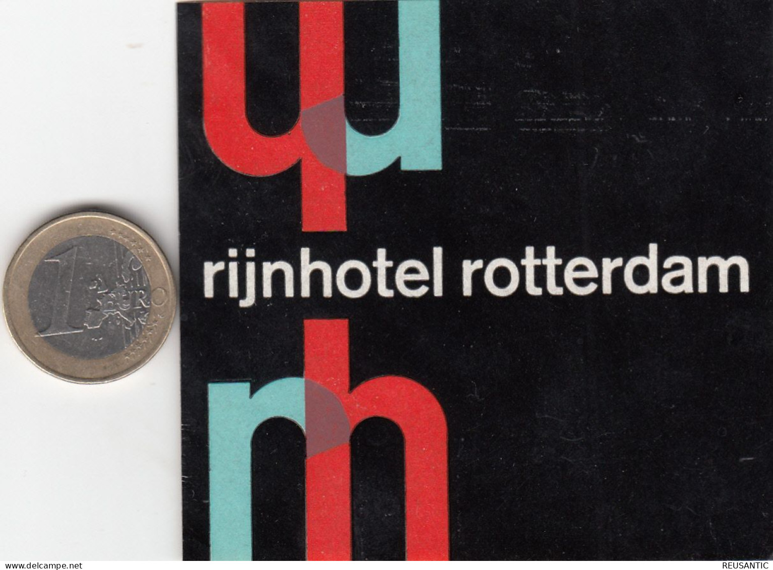 ETIQUETA - STICKER - LUGGAGE LABEL  HOTEL RIJNHOTEL - ROTTERDAM   PAYS-BAS  HOLLAND - Etiquetas De Hotel