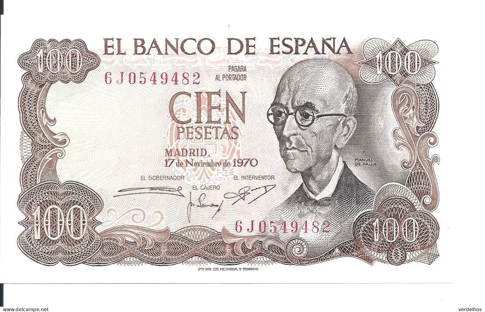 ESPAGNE 100 PESETAS 1970 UNC P 152 - 100 Peseten