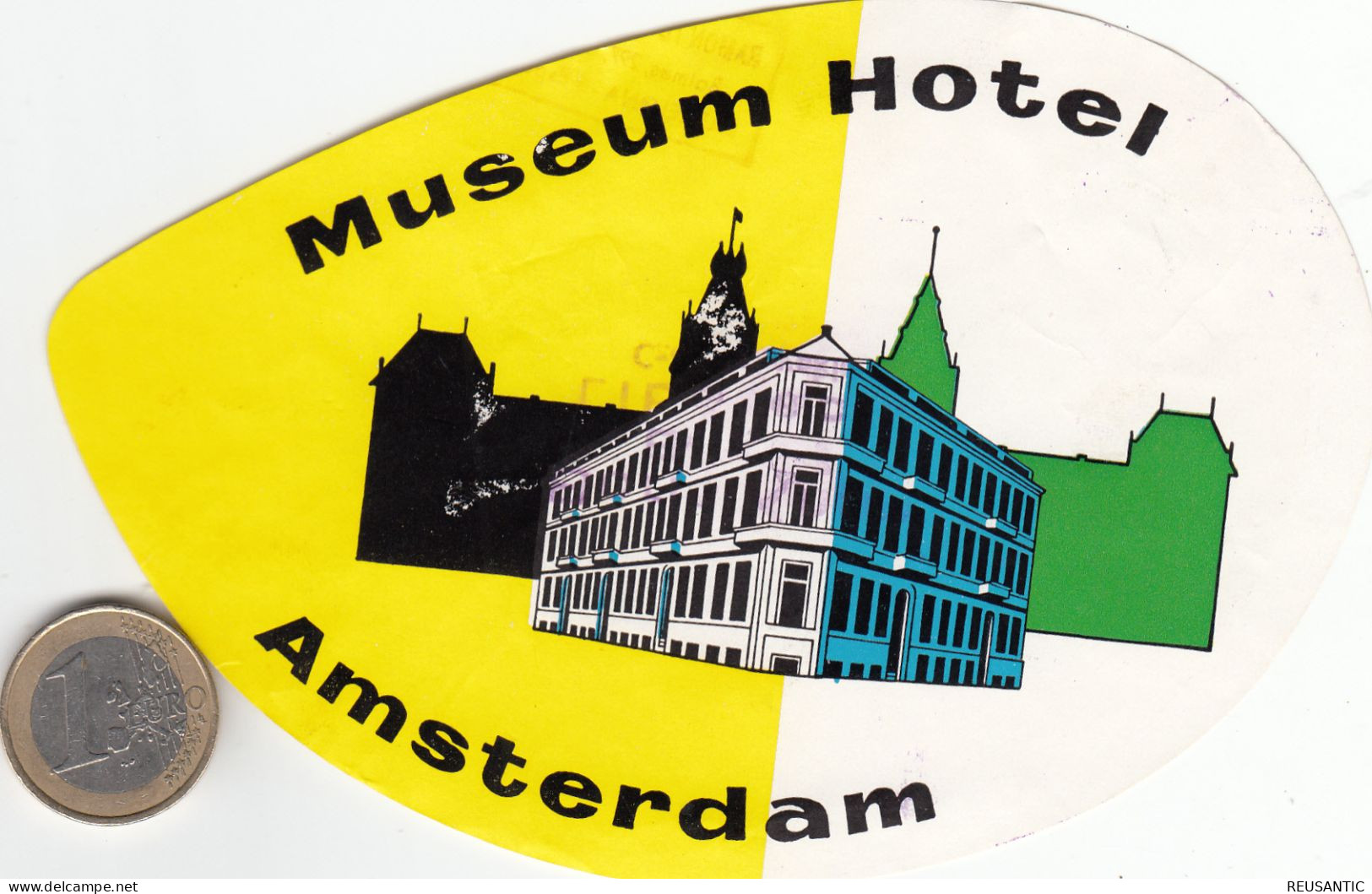 ETIQUETA - STICKER - LUGGAGE LABEL  HOTEL MUSEUM HOTEL - AMSTERDAM     PAYS-BAS  HOLLAND - Etiquetas De Hotel