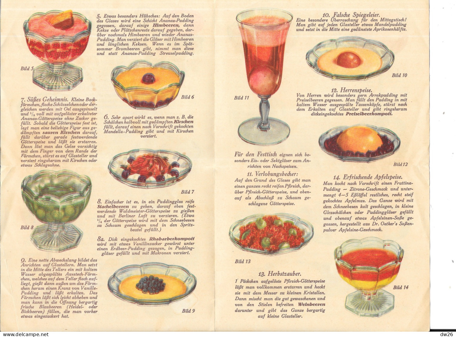 Desserts - Recette Patisserie Allemande: Pudding Mit Früchten (aux Fruits) 4 Pages - Autres & Non Classés