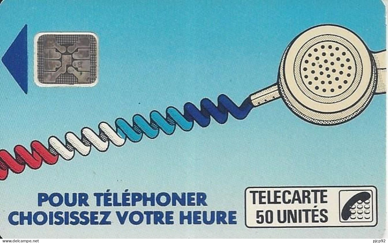 France - 1988  - Télécarte 50 Unités - Pour Téléphoner Choisissez Votre Heure - 1988