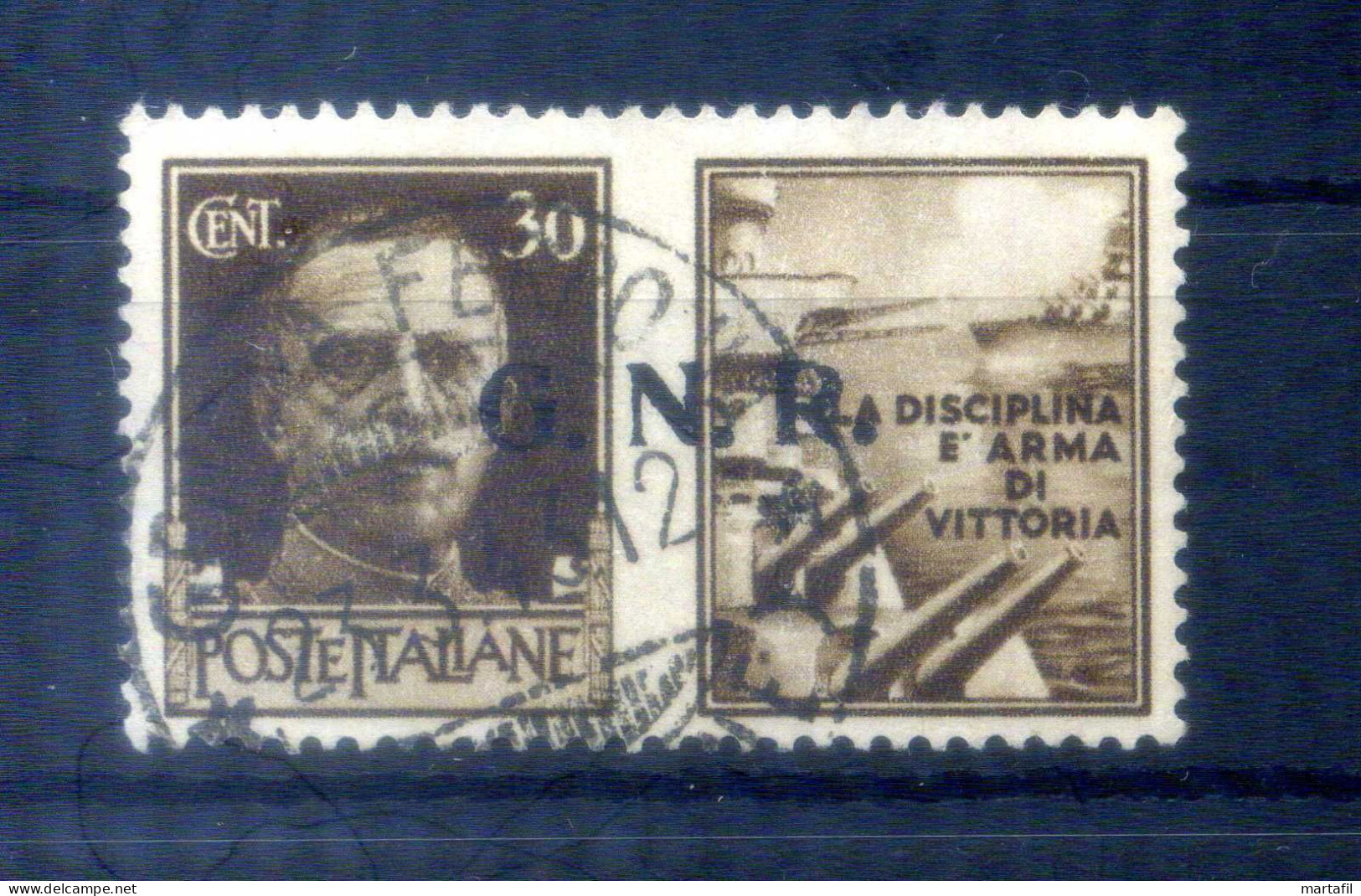 1944 Repubblica Sociale Italiana RSI Propaganda Di Guerra N.17 USATO - Propaganda De Guerra