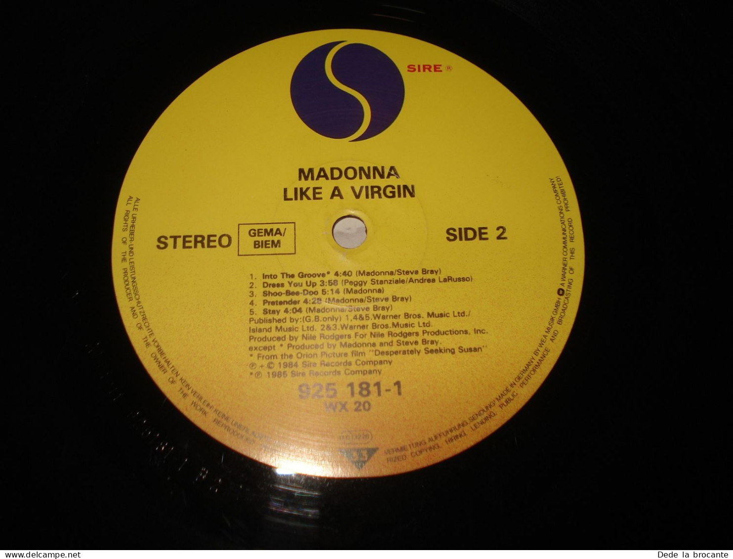 B12 / Madonna – Like A Virgin– Sire – 925 181 1 - Germany 1985  EX/EX - Disco, Pop