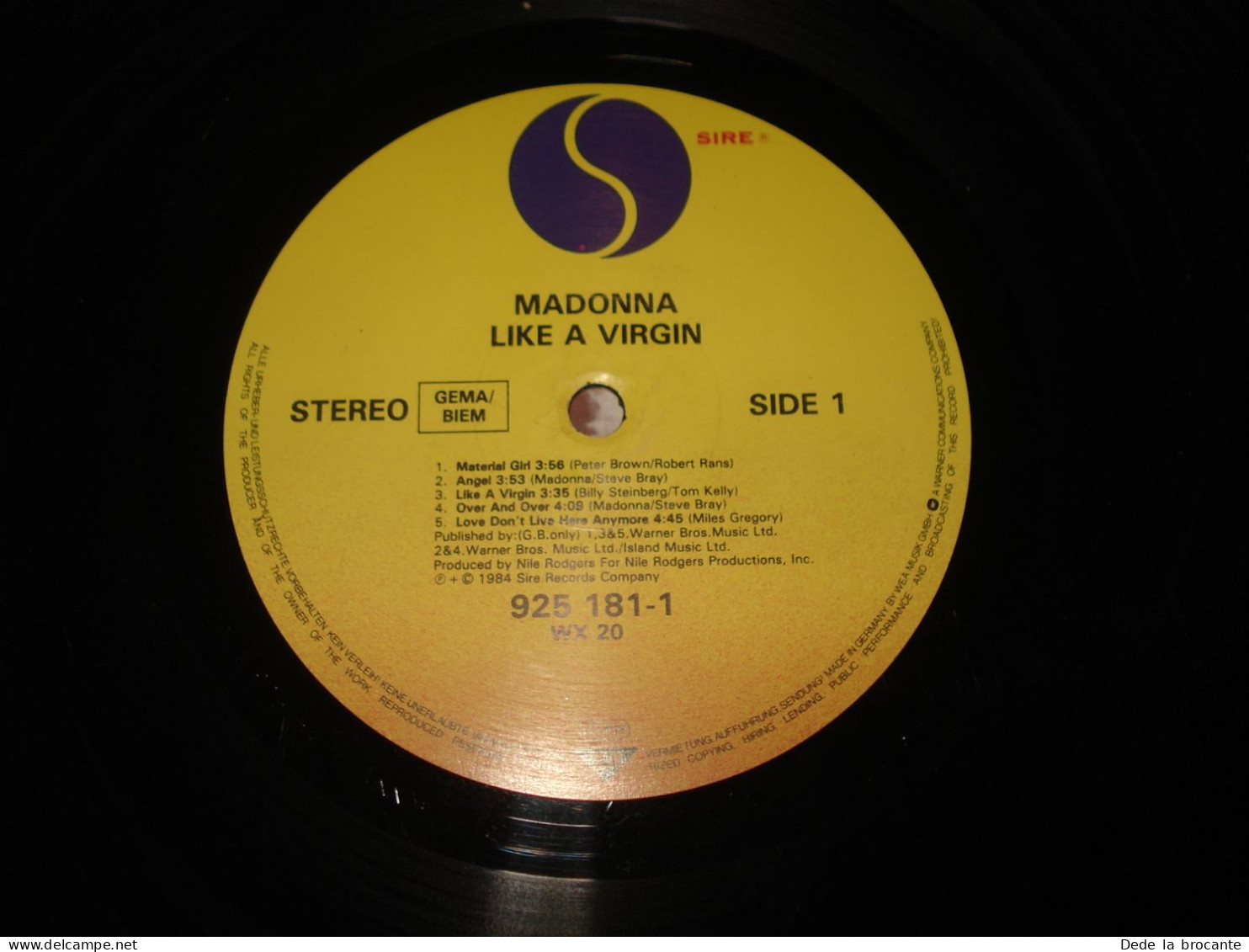 B12 / Madonna – Like A Virgin– Sire – 925 181 1 - Germany 1985  EX/EX - Disco & Pop