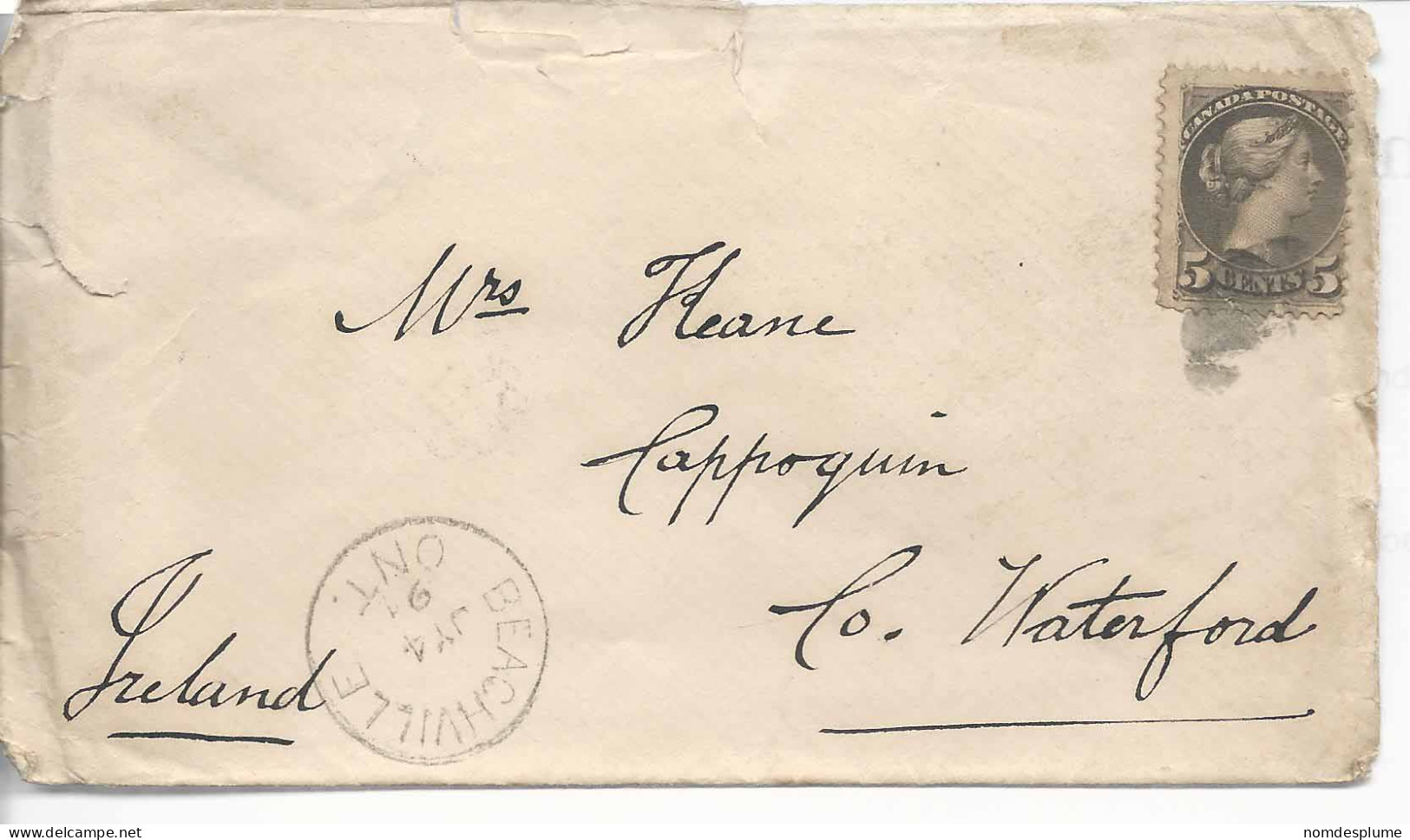 26271) Canada Cover Ontario   Postmark Cancel - Briefe U. Dokumente