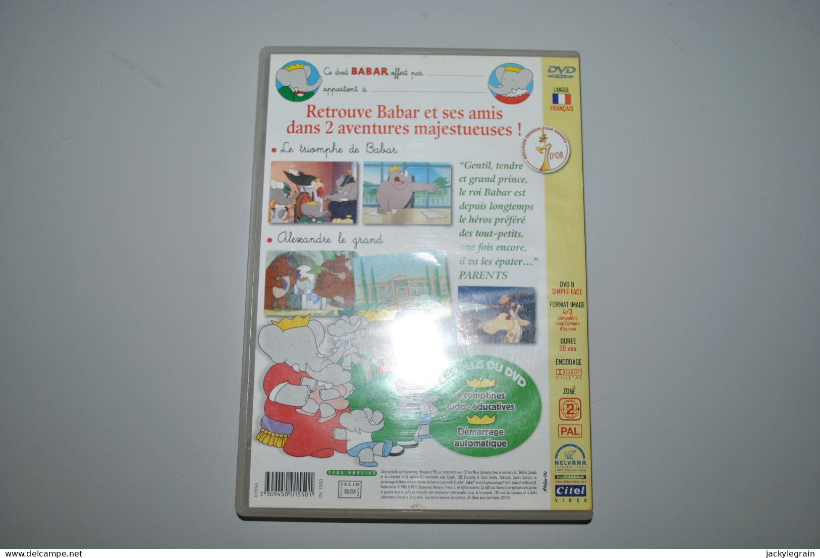 DVD Babar Bon état Vente En Belgique Uniquement Envoi Bpost 3 € - Cartoons