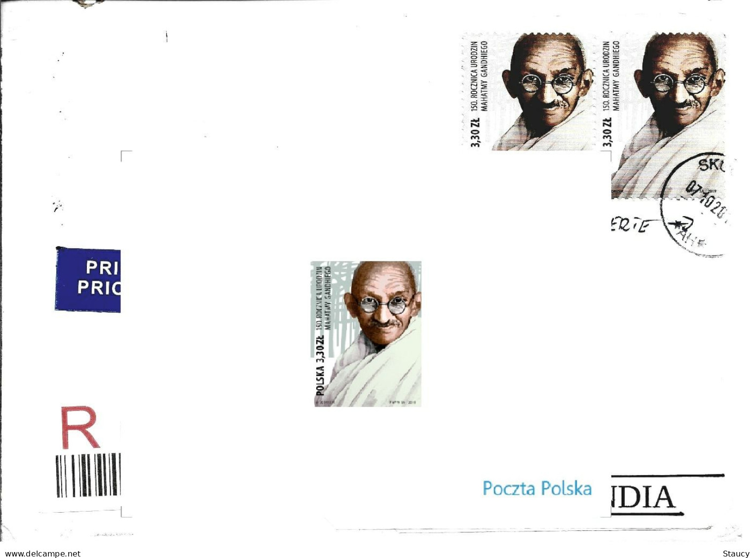 POLAND 2019 150th. BIRTH ANNIVERSARY Of MAHATMA GANDHI DELUXE PROOF / Die Proof As Per Scan Only One Available - Neufs