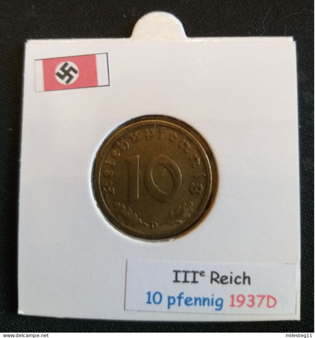 Pièce De 10 Reichspfennig De 1937D (Munich) - 10 Reichspfennig