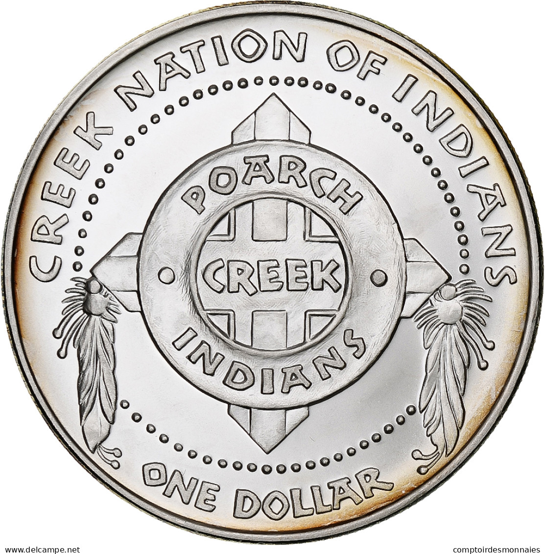 États-Unis, Dollar, Poarch Creek Indians, 2004, Flan Mat, Argent, FDC - Gedenkmünzen