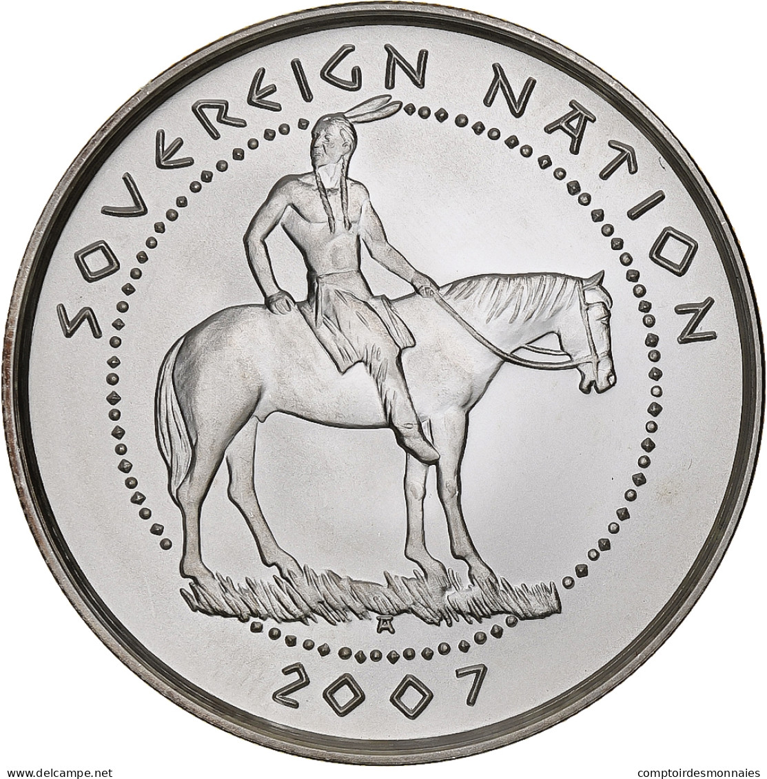 États-Unis, Dollar, Poarch Creek Indians, 2007, Flan Mat, Argent, FDC - Gedenkmünzen