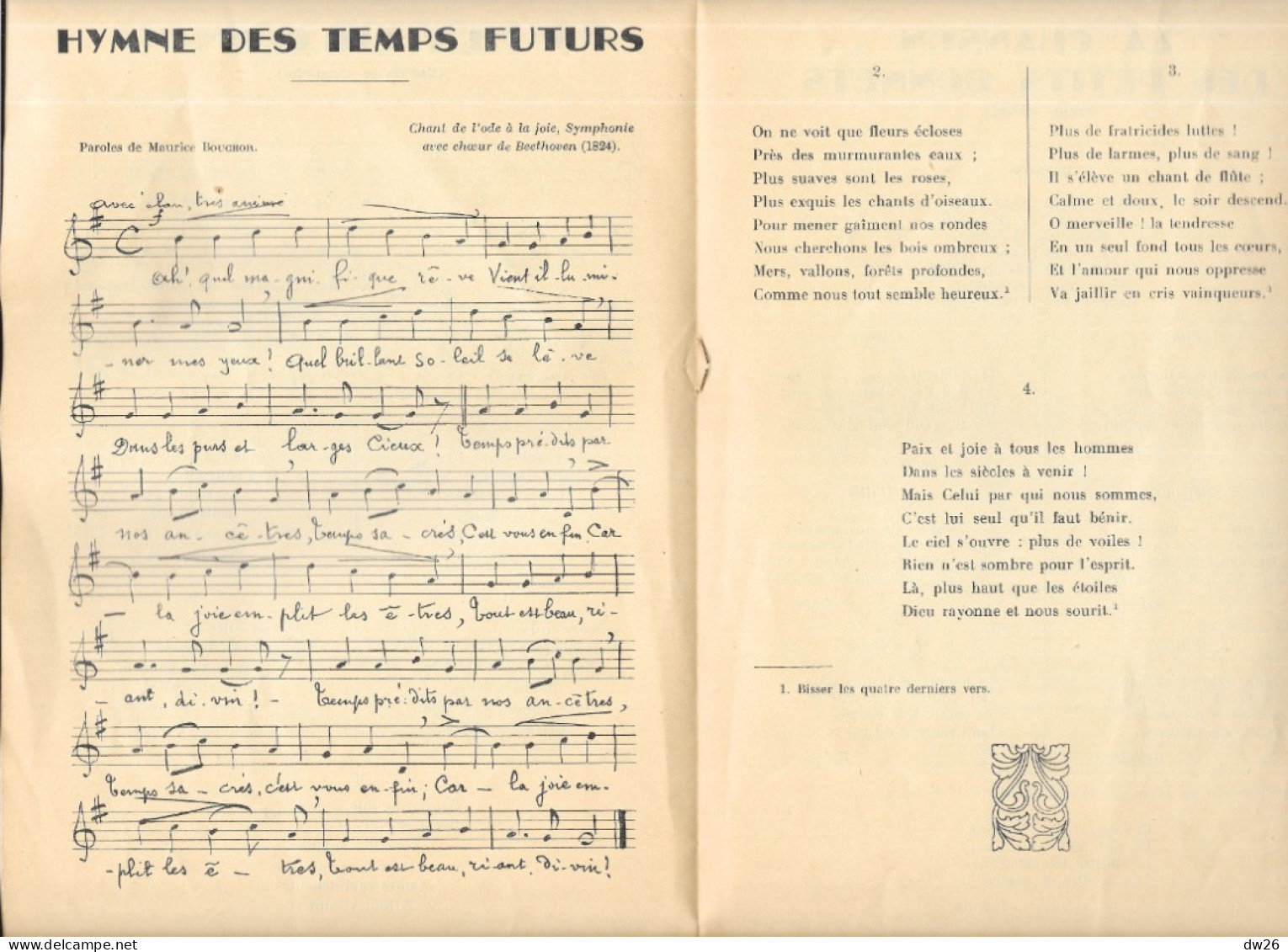 Pupilles De L'Ecole Publique (de La Drôme) Six Chants Scolaires (Bulletin Départemental De L'Instruction Primaire) - 6-12 Years Old