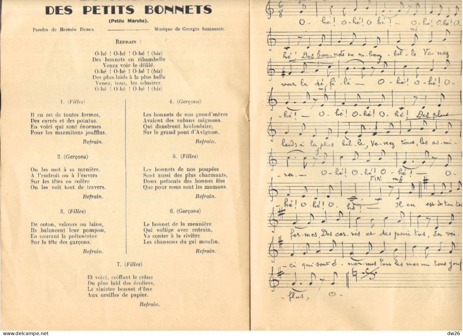 Pupilles De L'Ecole Publique (de La Drôme) Six Chants Scolaires (Bulletin Départemental De L'Instruction Primaire) - 6-12 Years Old