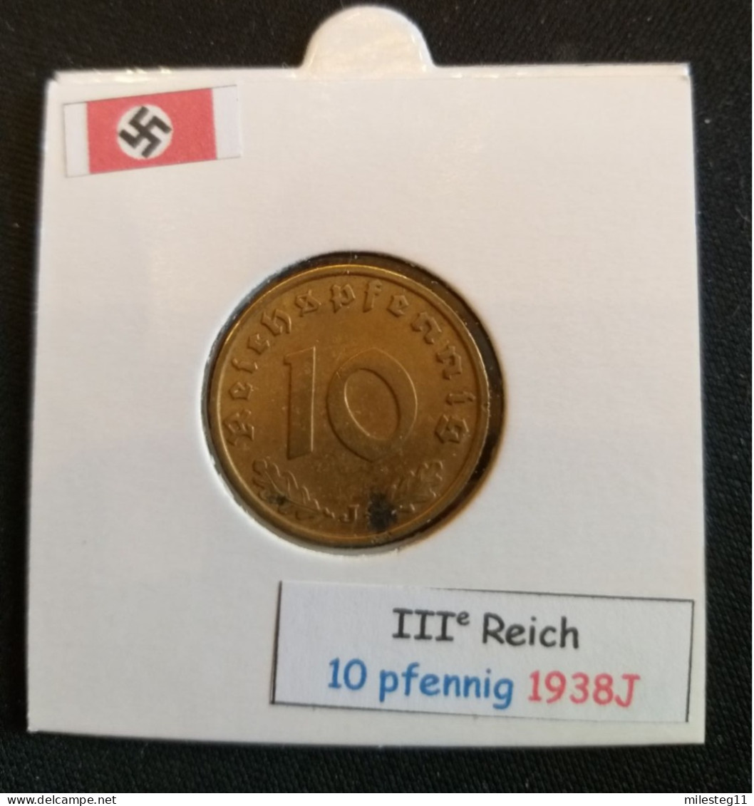 Pièce De 10 Reichspfennig De 1938J (Hambourg) - 10 Reichspfennig