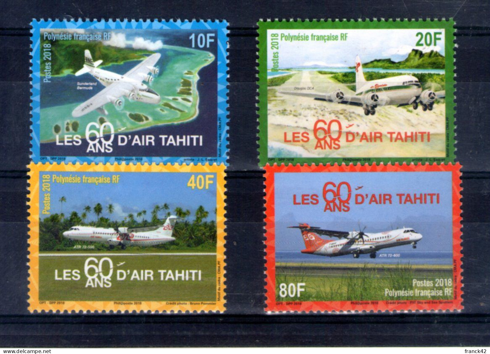 Polynésie Française. 60 Ans D'air Tahiti. 2018 - Neufs