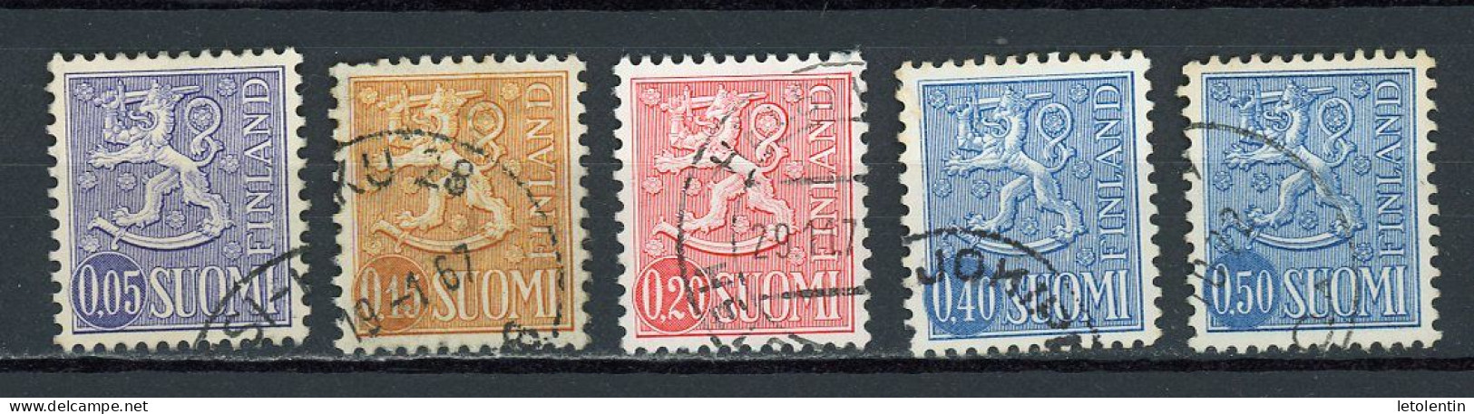 FINLANDE : ARMOIRIES N° Yvert 532(A)+535(A)+536C+540(A) +541AB(A) Obli. - Used Stamps