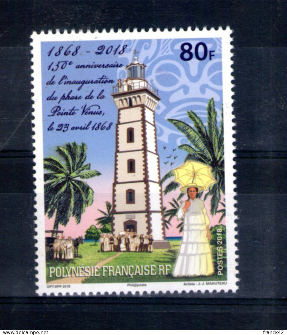 Polynésie Française. 150e Anniversaire Du Phare De La Pointe De Venus. 2018 - Neufs