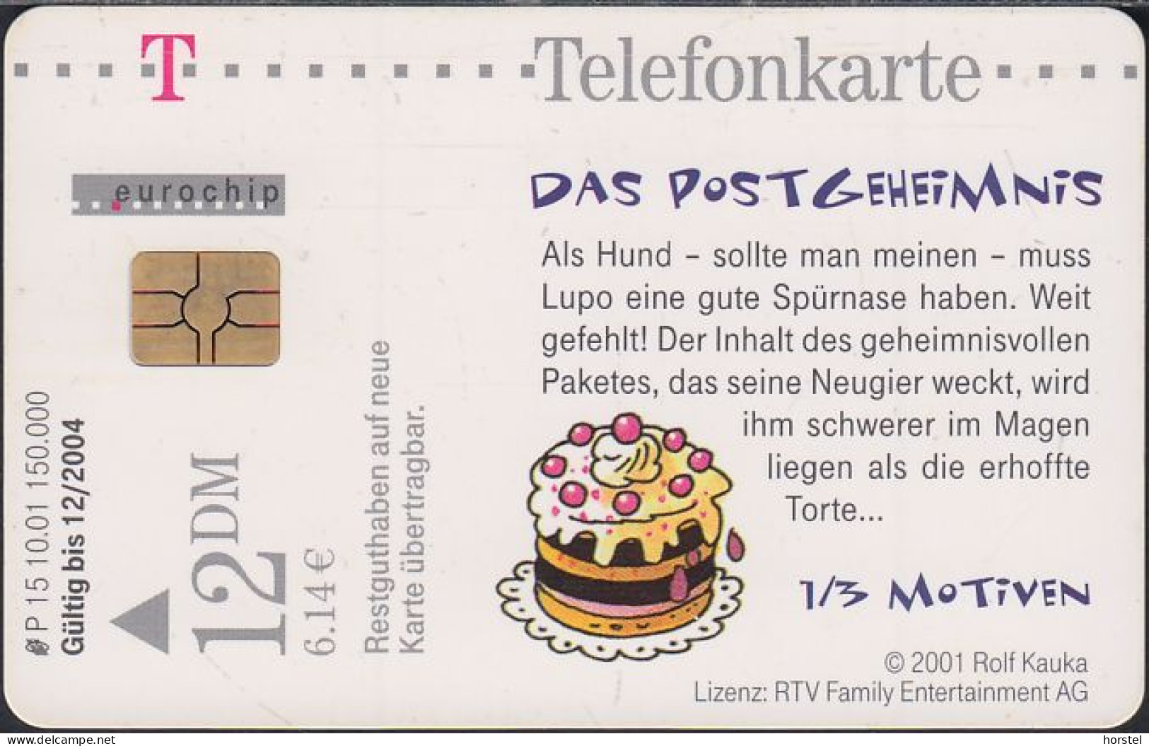 GERMANY P15/01 Fix & Foxi - Comic - Das Postgeheimnis - Motiv 1 - P & PD-Series: Schalterkarten Der Dt. Telekom