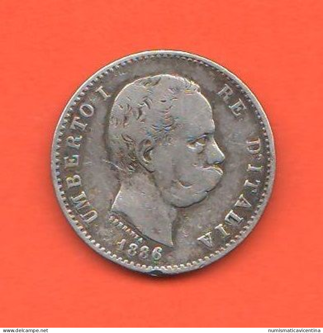 Italie 1 Lira 1886 Italia Regno Rè Umberto I° Silver Coin Italy - 1878-1900 : Umberto I.