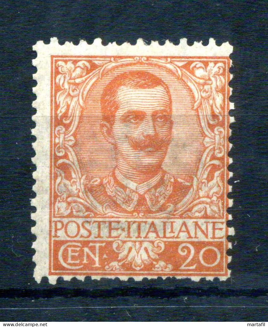 1901 REGNO "Floreale" N.72 * 20 Centesimi Arancio - Mint/hinged