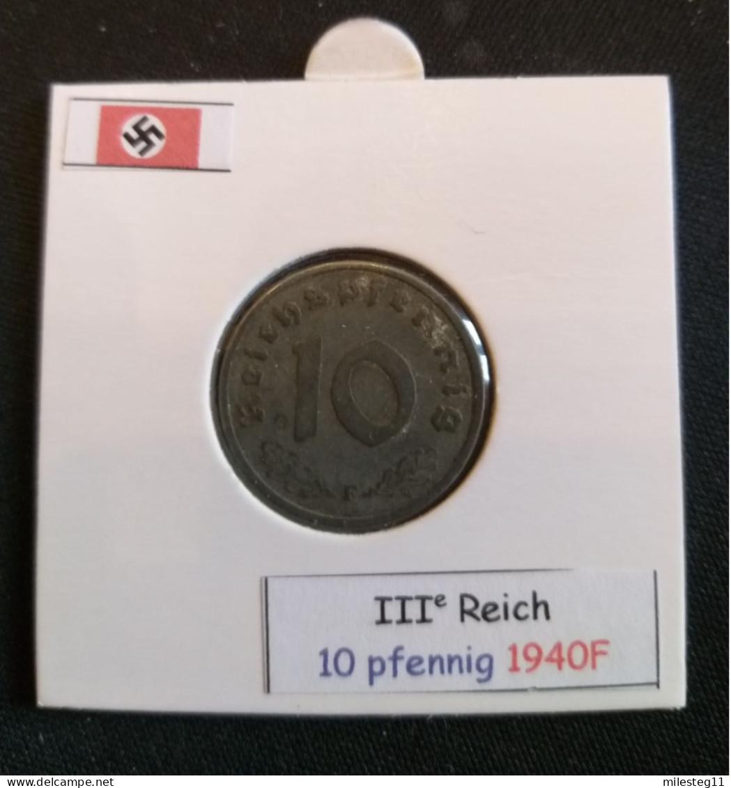 Pièce De 10 Reichspfennig De 1940F(Stuttgard) - 10 Reichspfennig