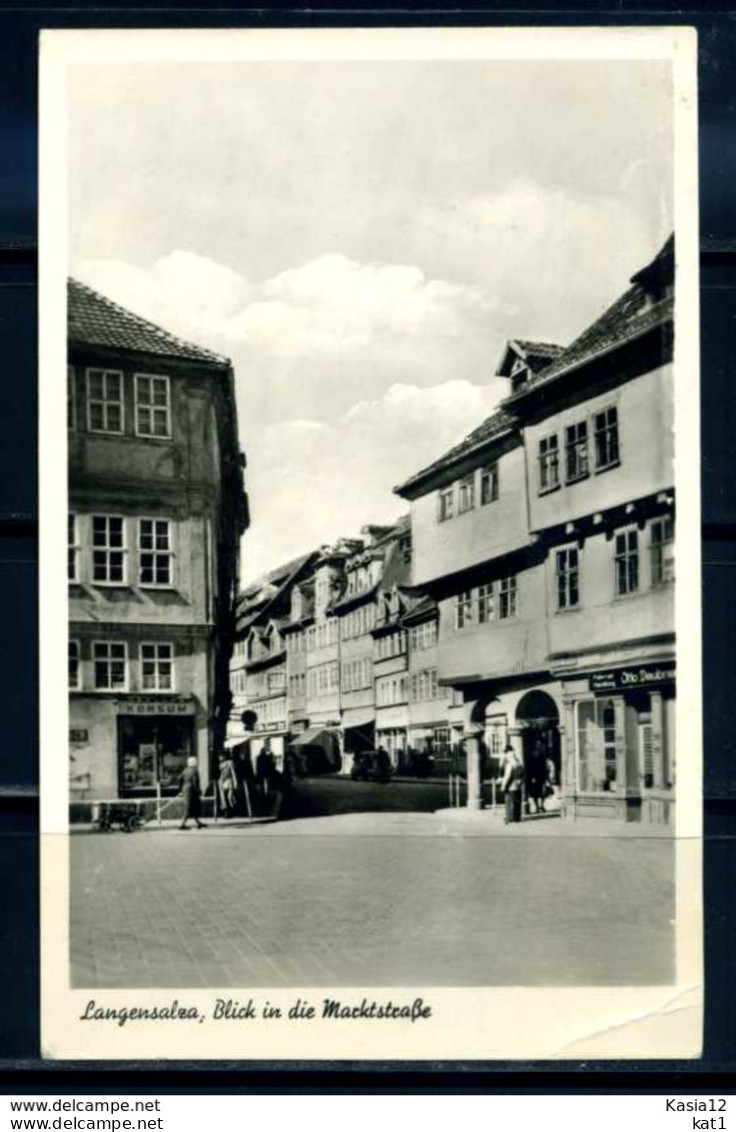 K06353)Ansichtskarte: Bad Langensalza, Marktstr. - Bad Langensalza