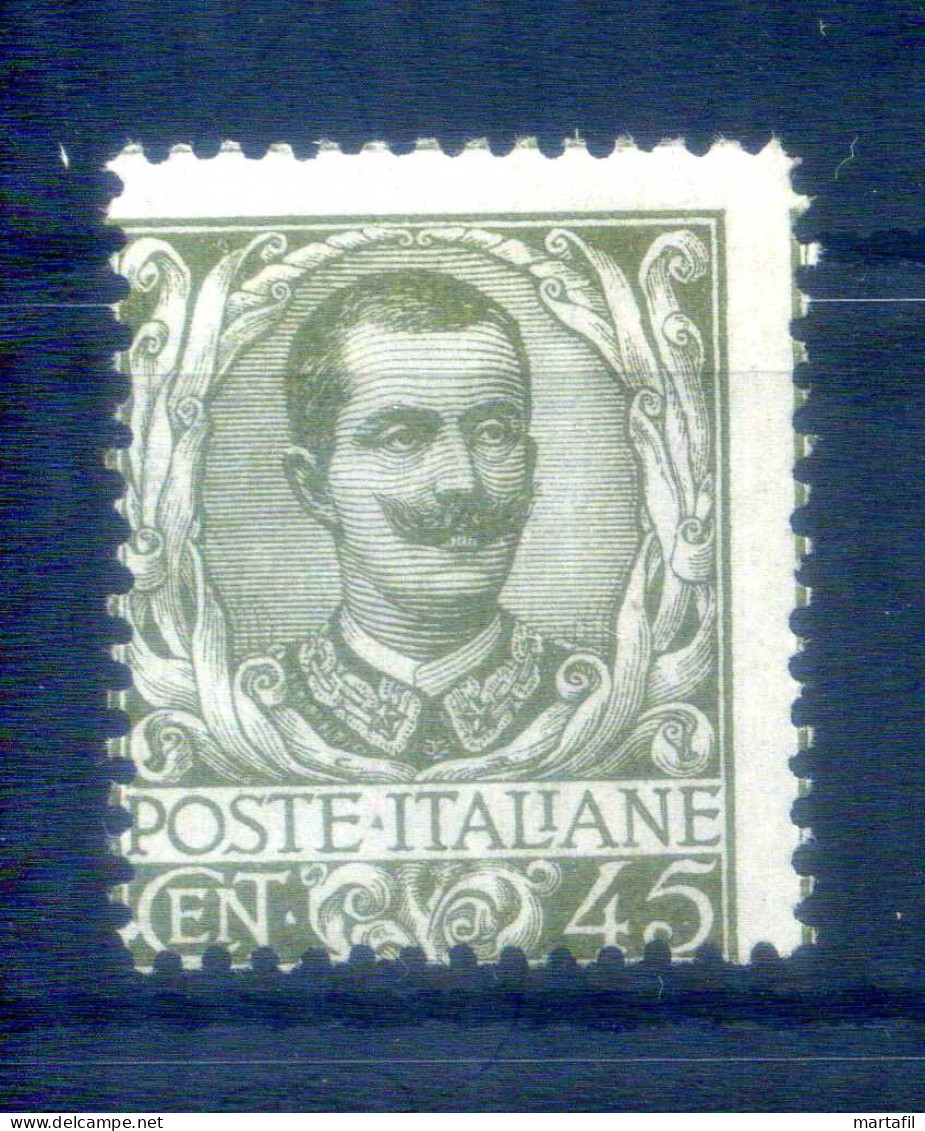 1901 REGNO "Floreale" N.75 MNH ** 45 Centesimi Oliva - Mint/hinged