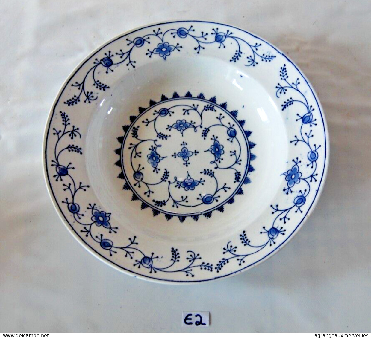 E2 Assiette à Soupe - Boch - Collector - Rare - Boch (BEL)