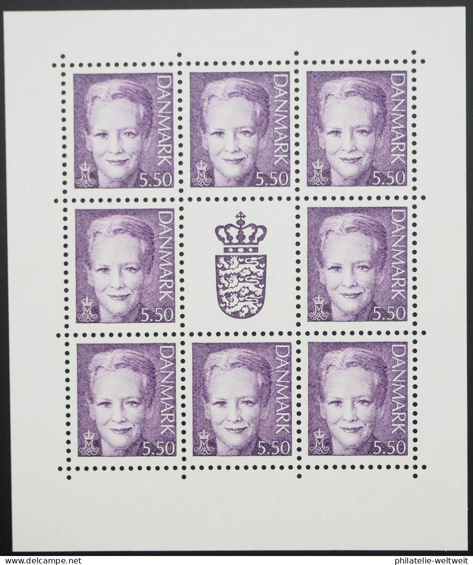 2000 Dänemark; Kleinbogen Margrethe II, Postfrisch/MNH, MiNr. 1245 Klb., ME 17,- - Otros & Sin Clasificación