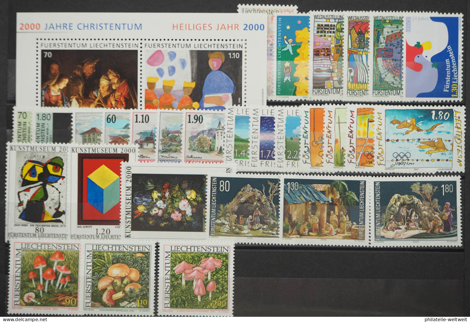 2000 Liechtenstein; Jahrgang In Den HN Komplett, Postfrisch/MNH, ME 96,- - Sonstige & Ohne Zuordnung