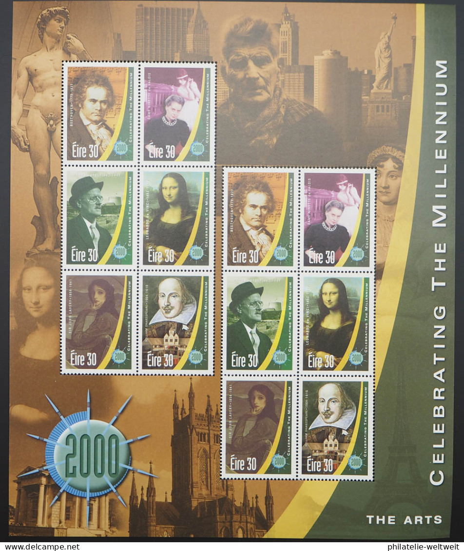 2000 Irland; Jg. ohne 1230, mit Zd.-Bogen, mit MH, postfrisch/MNH, ME 200,-