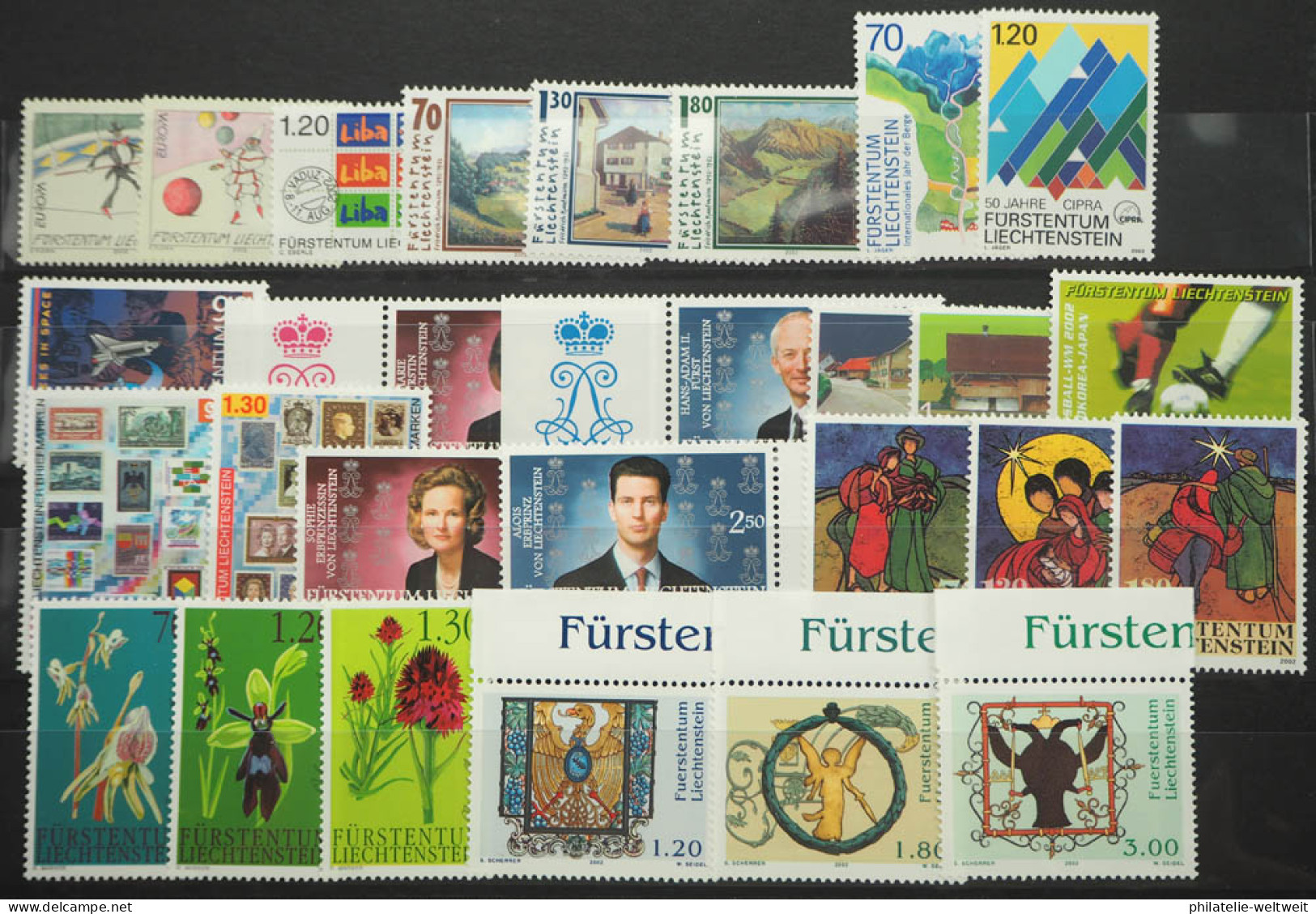 2002 Liechtenstein; Jahrgang In Den HN Komplett, Postfrisch/MNH, ME 103,- - Sonstige & Ohne Zuordnung
