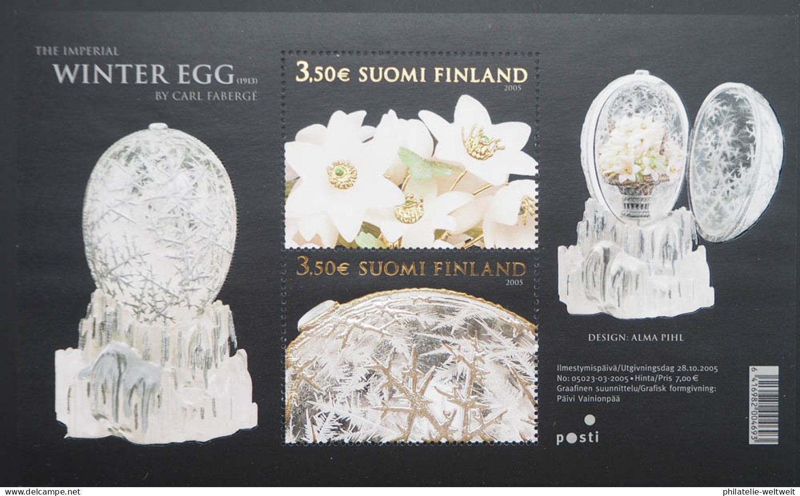 2005 Finnland; Block 100 Jahre Briefmarken, Postfrisch/MNH, Bl. 38, ME 14,- - Altri & Non Classificati