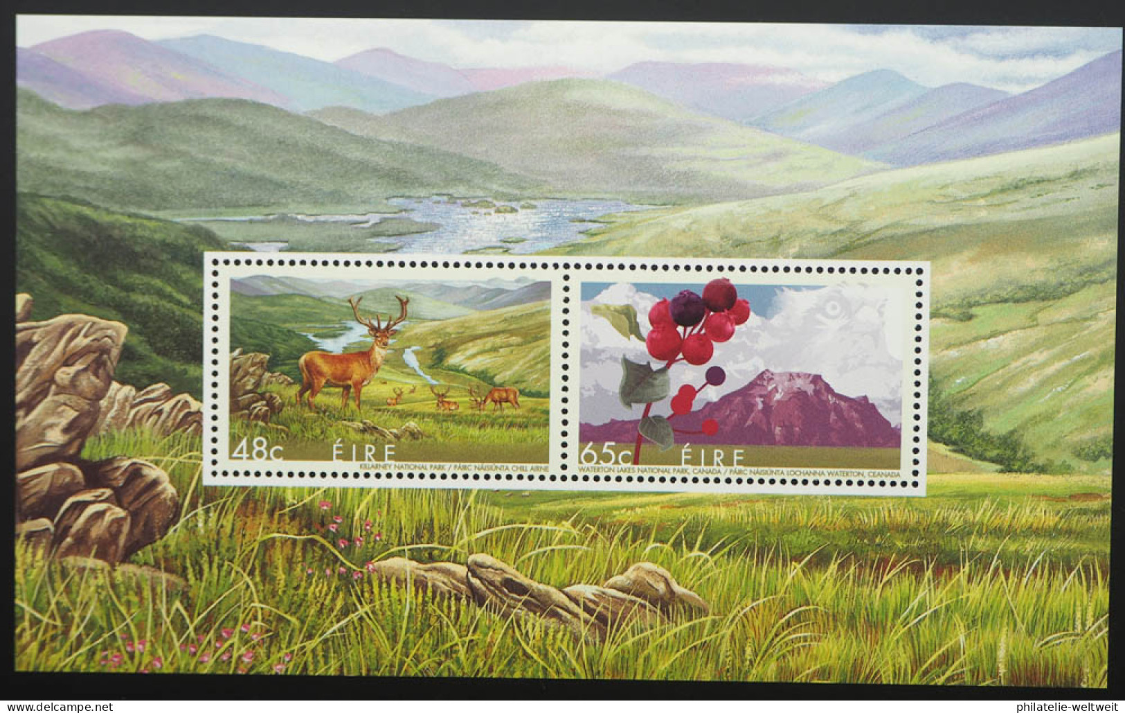 2005 Irland; Block Biosphäre: Nationalparks, Postfrisch/MNH, Bl. 55 - Otros & Sin Clasificación