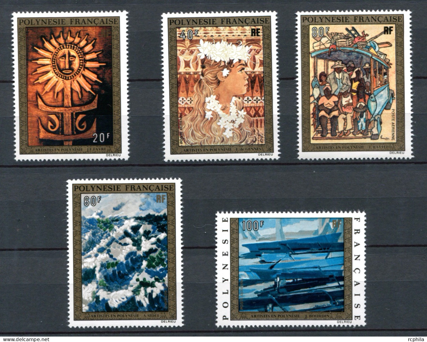 RC 26616 POLYNÉSIE COTE 110€ PA N° 77 / 81 ARTISTES EN POLYNESIE (SÉRIE IV ) NEUF ** MNH TB - Nuevos