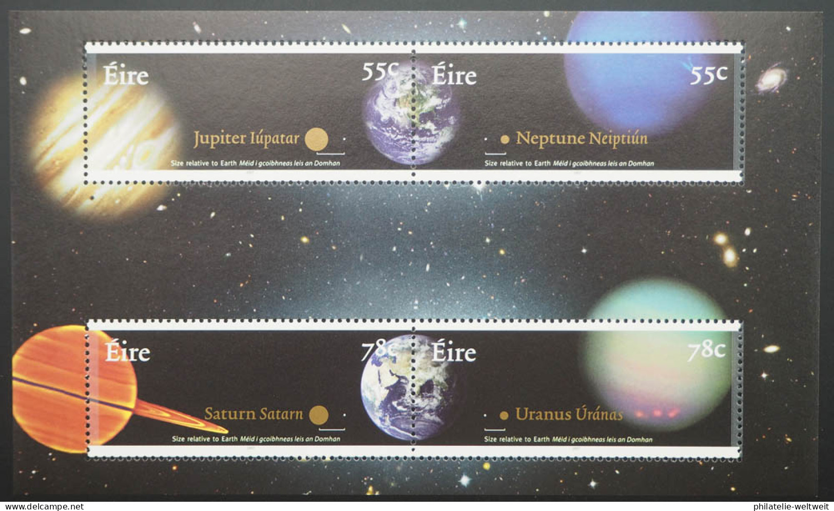 2007 Irland; Block Planeten (I), Postfrisch/MNH, Bl. 66 - Autres & Non Classés