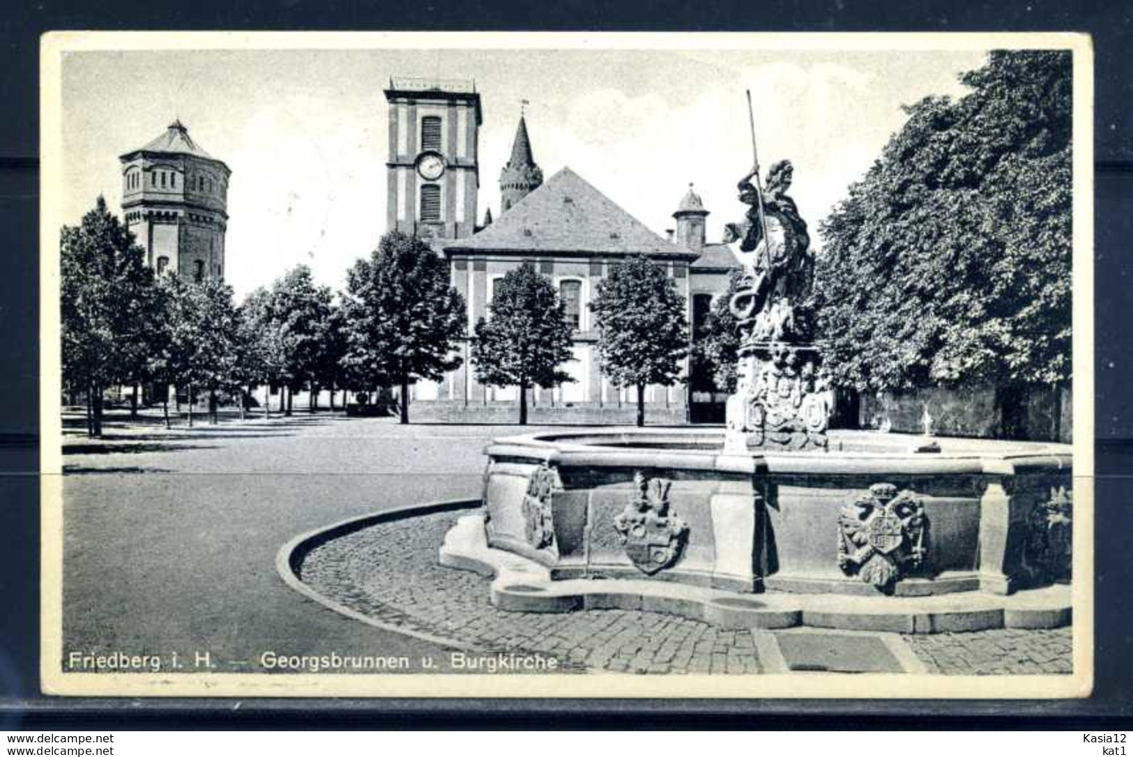 K07200)Ansichtskarte: Friedberg, Georgsbrunnen - Friedberg