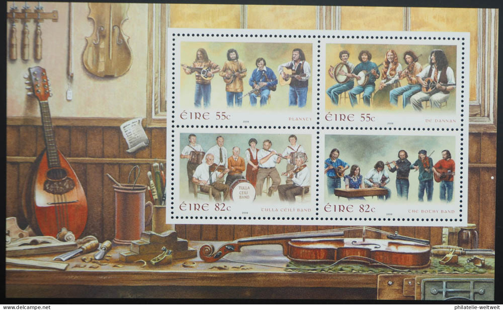 2008 Irland; Block Musikgruppen (II), Postfrisch/MNH, Bl. 75 - Sonstige & Ohne Zuordnung