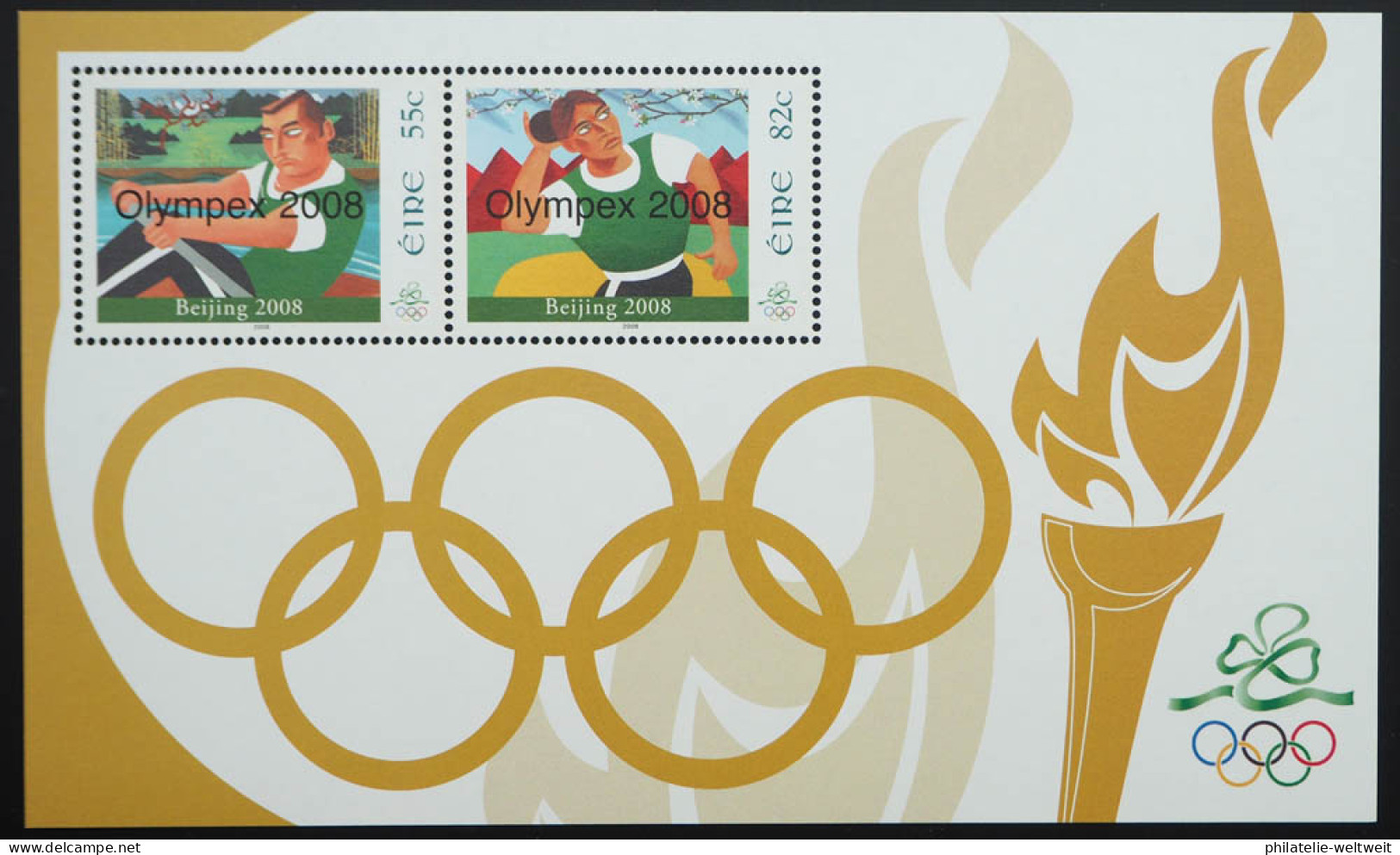 2008 Irland; Block Olympische Sommerspiele, Postfrisch/MNH, Bl. 73 - Andere & Zonder Classificatie