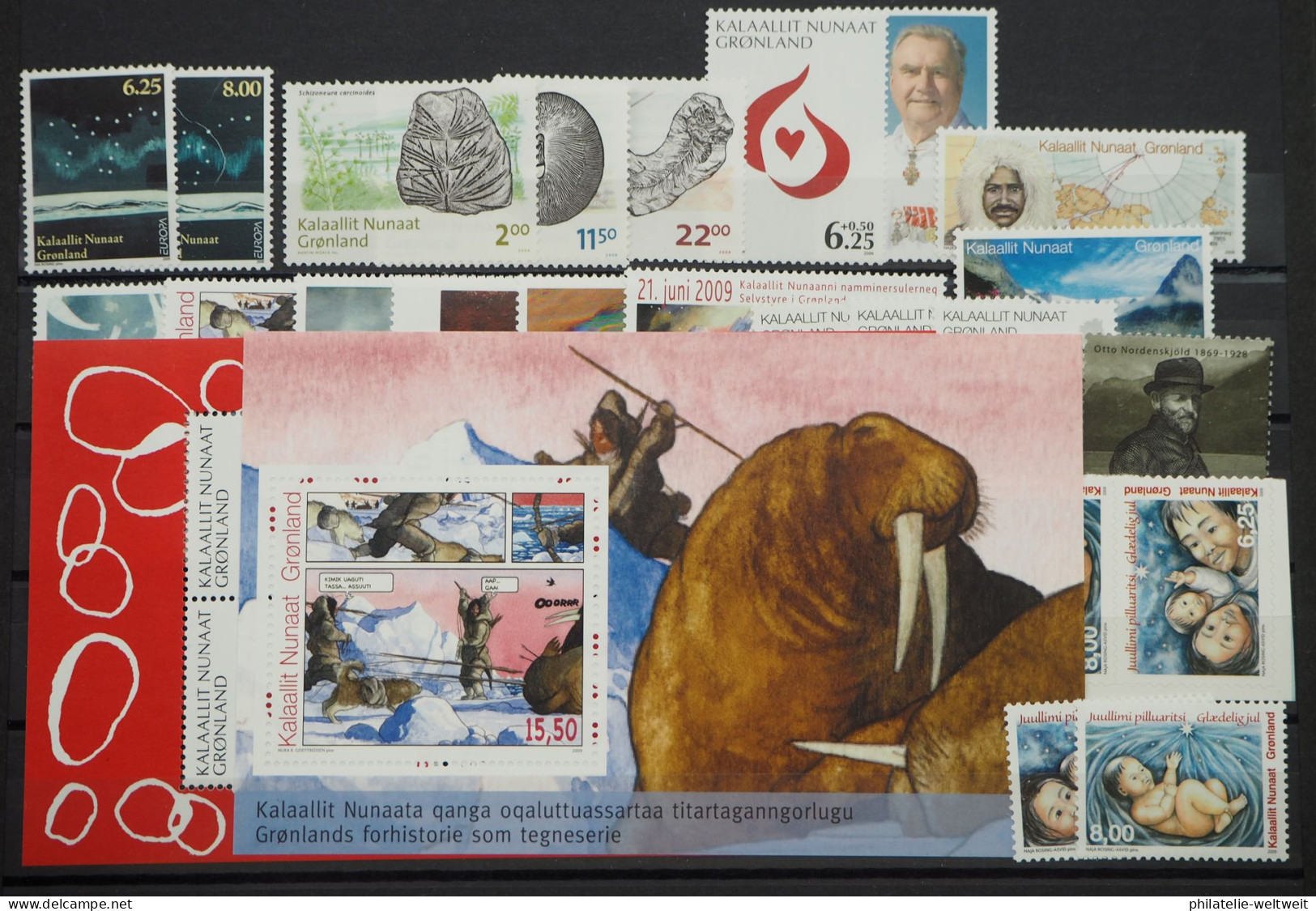 2009 Grönland; Jahrgang, Dabei Auch H.-Bl. 527/28, **/MNH, ME 112,- - Other & Unclassified