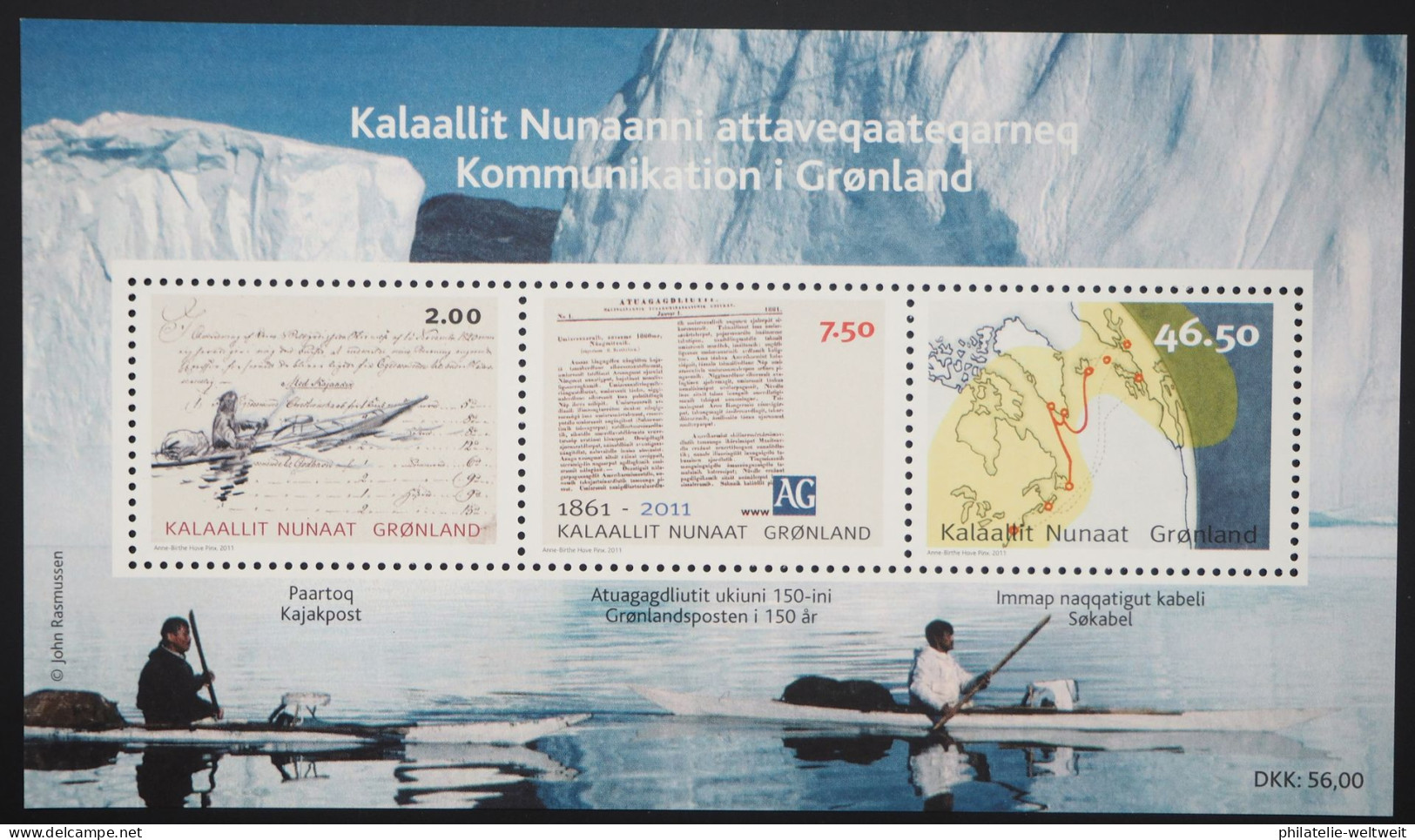 2011 Grönland; Block Kommunikation (I), Postfrisch/MNH, Bl. 52, ME 15,- - Sonstige & Ohne Zuordnung