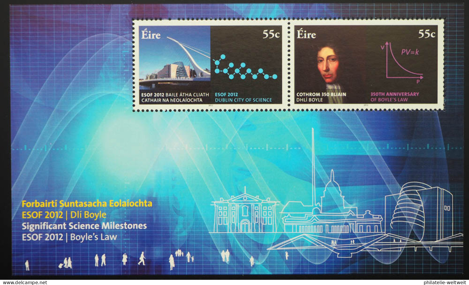 2012 Irland; Block Gesamteuropäische Wissenschaftskonferenz, **/MNH, Bl. 90 - Other & Unclassified